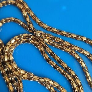 Vintage Bronzallure Boston Link 18 Kt Rose Gold Over Bronze Chain Necklace 40"